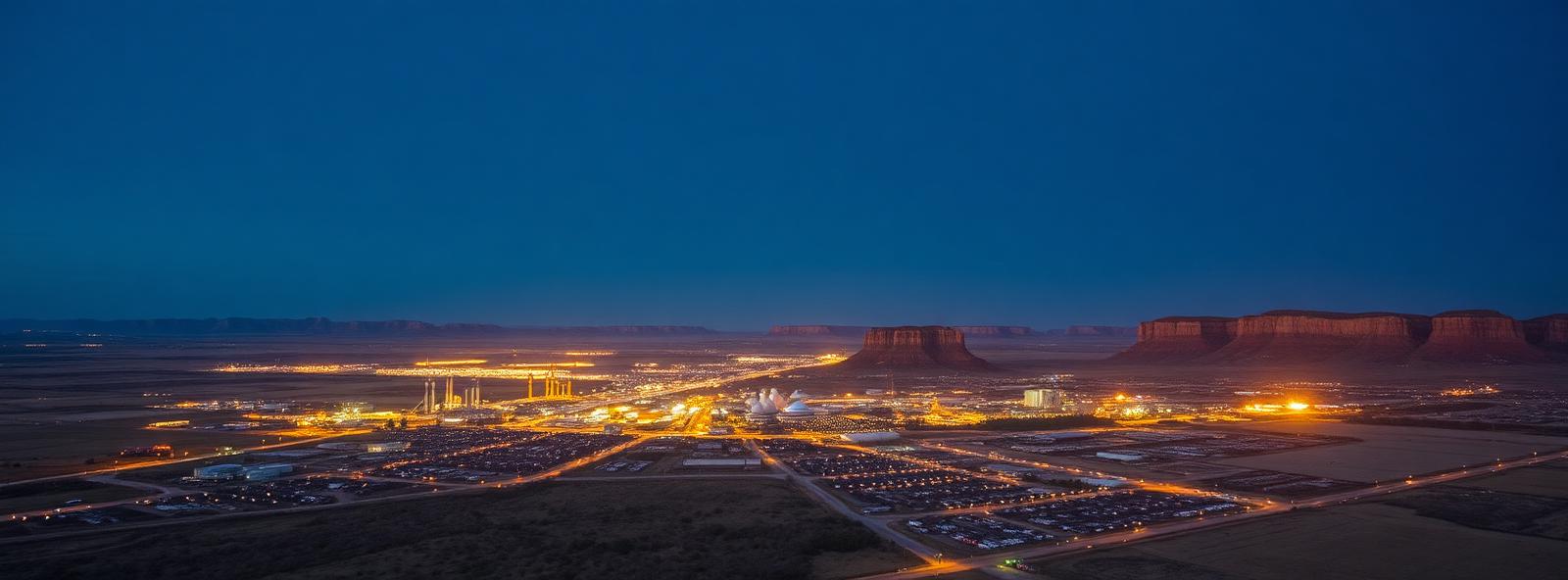 Aerial view of the Billings, Montana skyline at dusk, illustrating the metro area TactStack serves trade and service businesses in