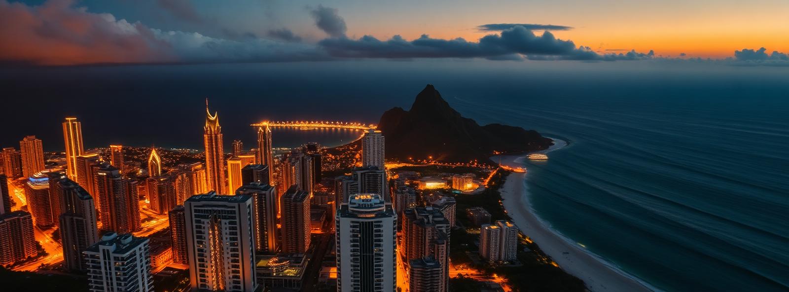 Aerial view of the Honolulu, Hawaii skyline at dusk, illustrating the metro area TactStack serves trade and service businesses in