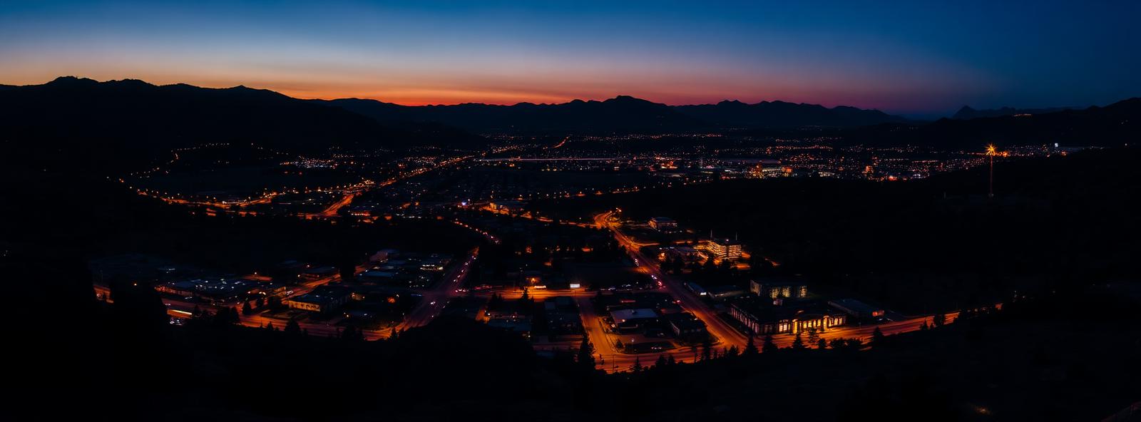 Aerial view of the Prescott, Arizona skyline at dusk, illustrating the metro area TactStack serves trade and service businesses in