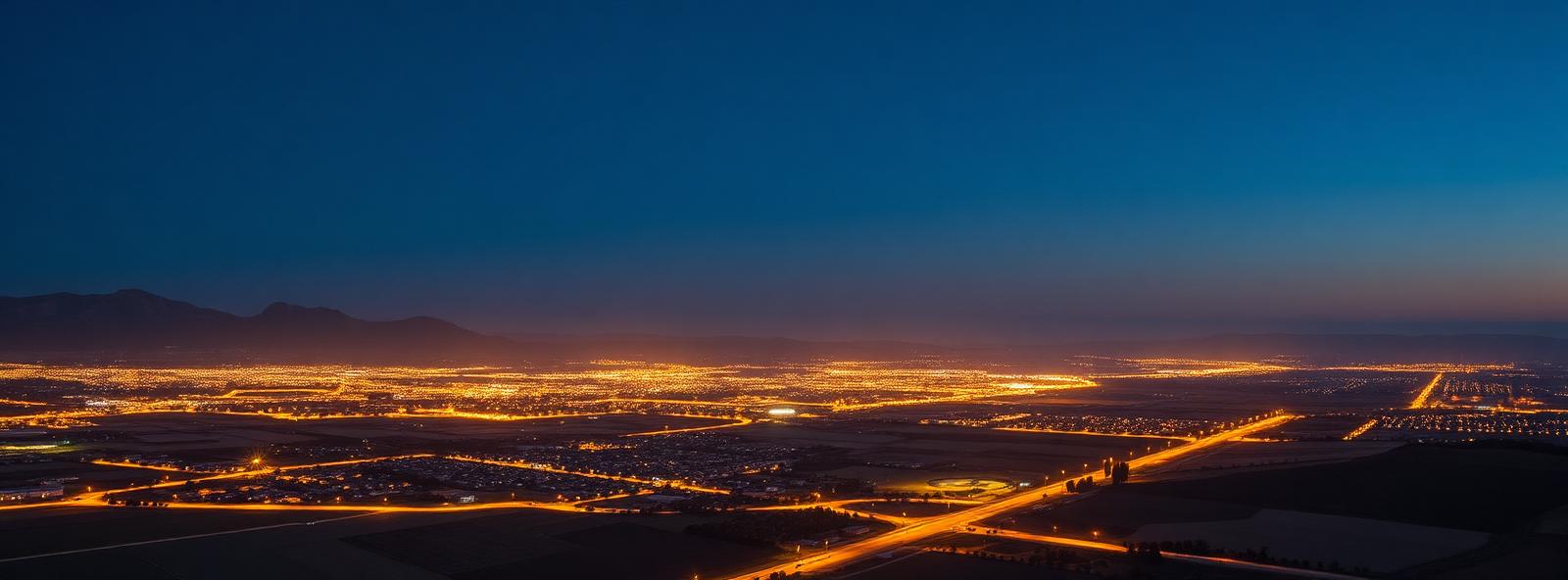 Aerial view of the Salinas, California skyline at dusk, illustrating the metro area TactStack serves trade and service businesses in